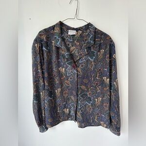 Vintage Koret Paisley Print Button Down Blouse